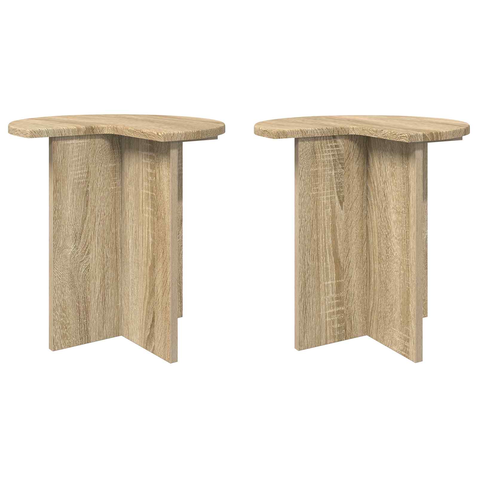 Τραπεζάκι Πλευράς με αποθήκευση 2 pcs Sonoma Δρυς Ø 39 x 38 εκ - Pakobazaar