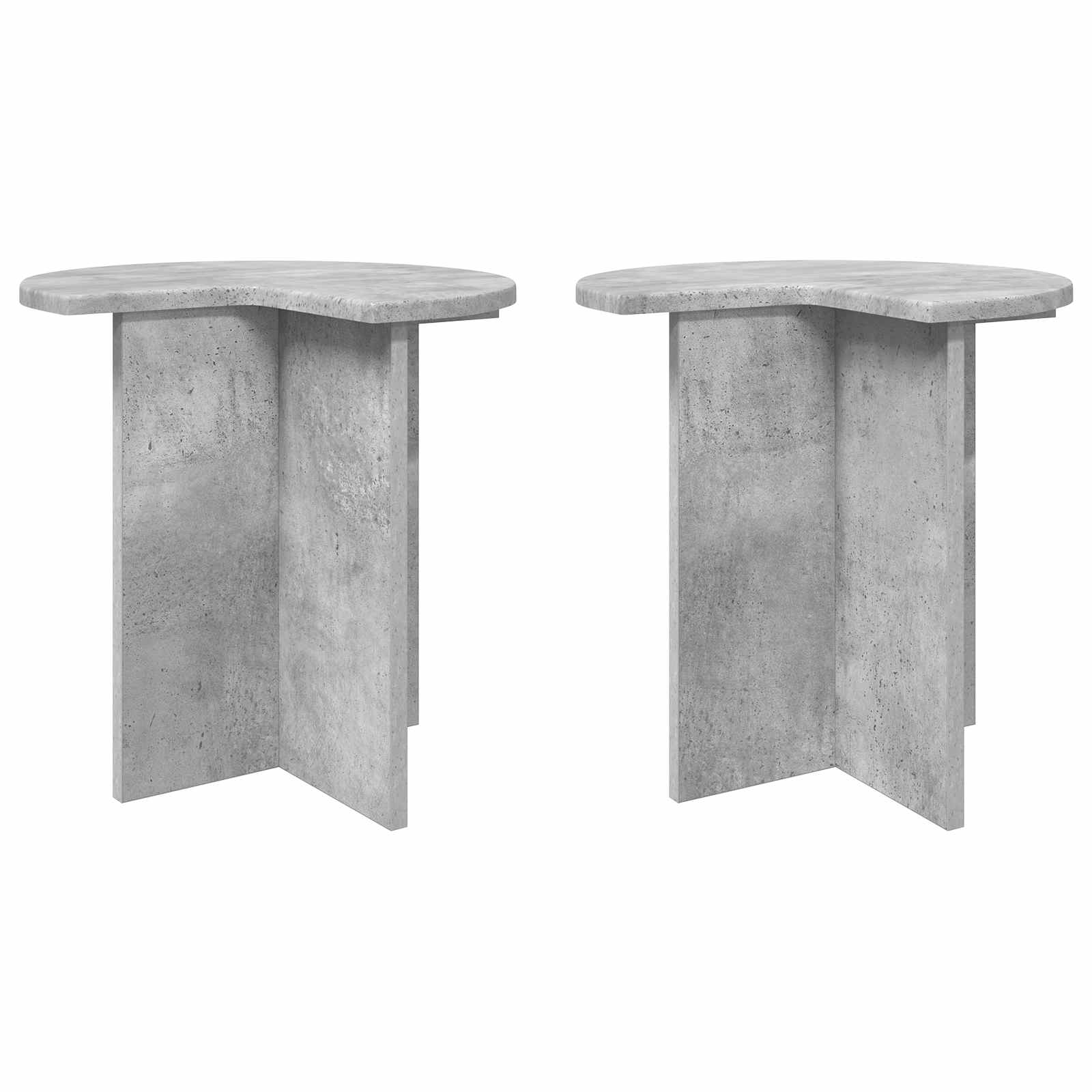 Τραπεζάκι Πλευράς 2 pcs Γκρι Σκυροδέματος Ø 39 x 38 εκ - Pakobazaar