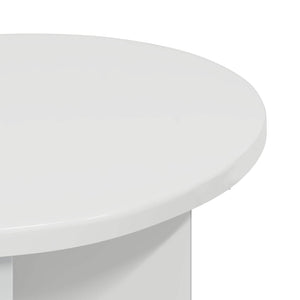 Τραπεζάκι Πλευράς 2 pcs Γυαλιστερό Λευκό Ø 39 x 38 εκ - Pakobazaar