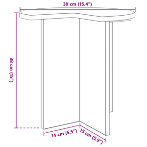 Τραπεζάκι Πλευράς με αποθήκευση 2 pcs Artisan Δρυς Ø 39 x 38 εκ - Pakobazaar