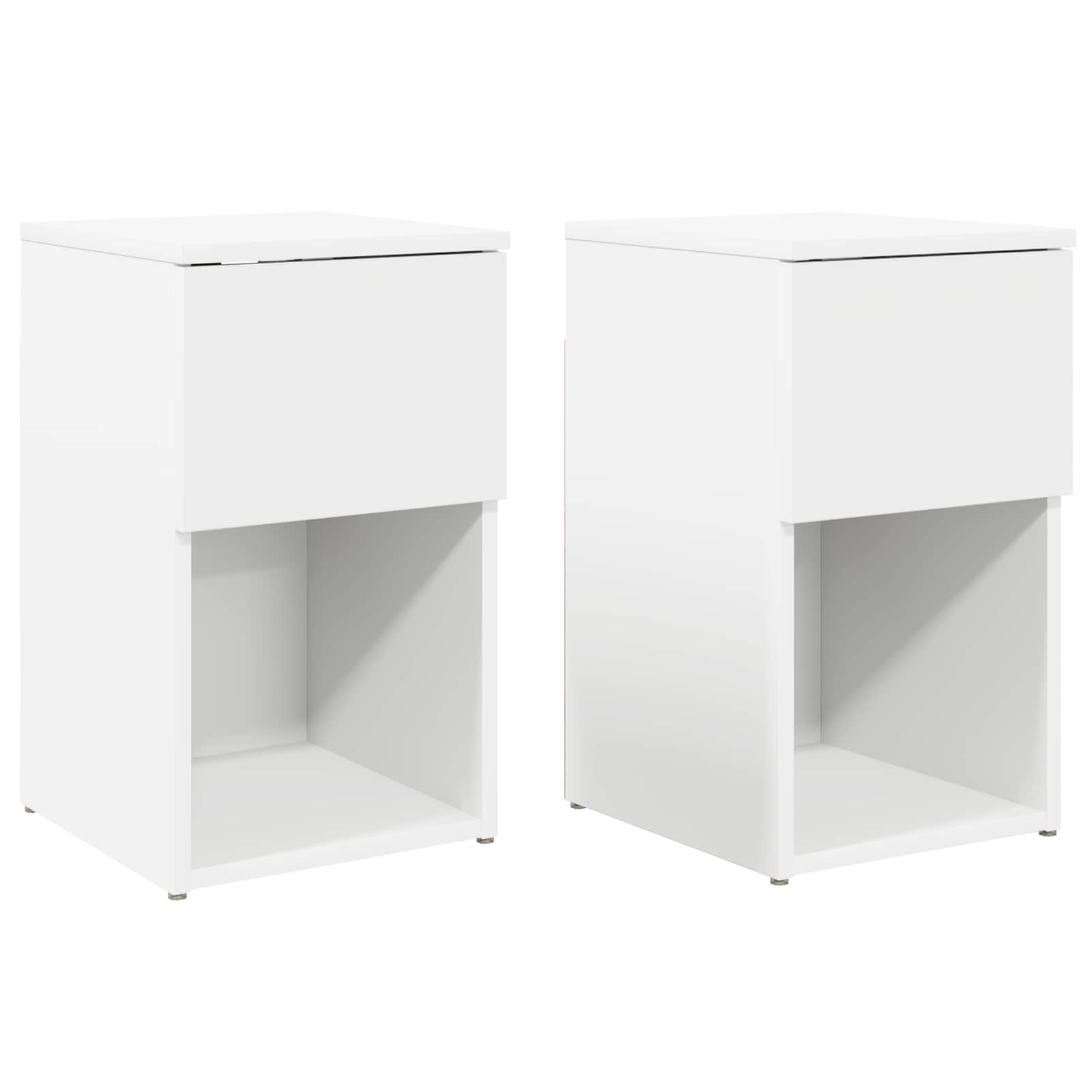 Ντουλάπι κρεβατιού 2 pcs Λευκό 29 x 31,5 x 49 εκ - Pakobazaar