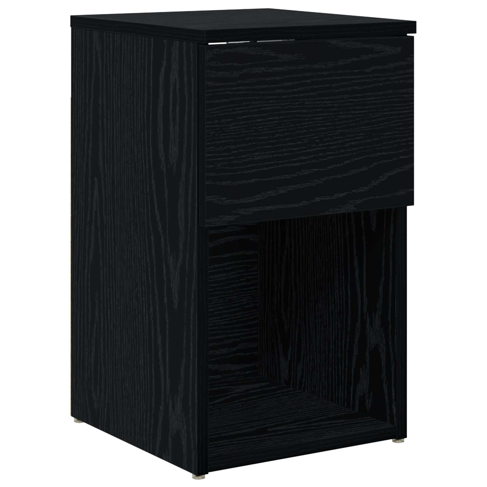 Ντουλάπι κρεβατιού 2 pcs Μαύρη Δρυς 29 x 31,5 x 49 εκ - Pakobazaar
