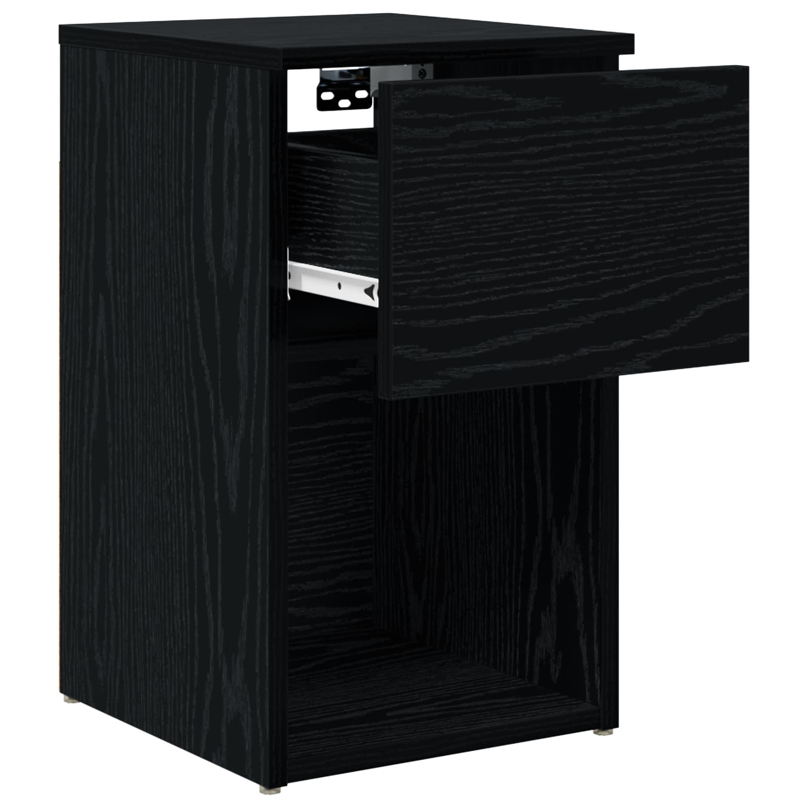 Ντουλάπι κρεβατιού 2 pcs Μαύρη Δρυς 29 x 31,5 x 49 εκ - Pakobazaar