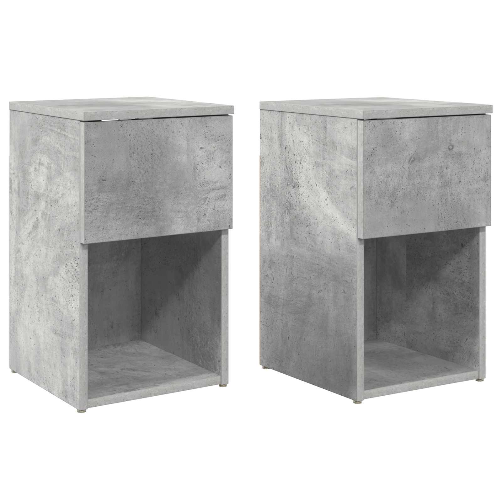 Ντουλάπι κρεβατιού 2 pcs Γκρι Σκυροδέματος 29 x 31,5 x 49 εκ - Pakobazaar