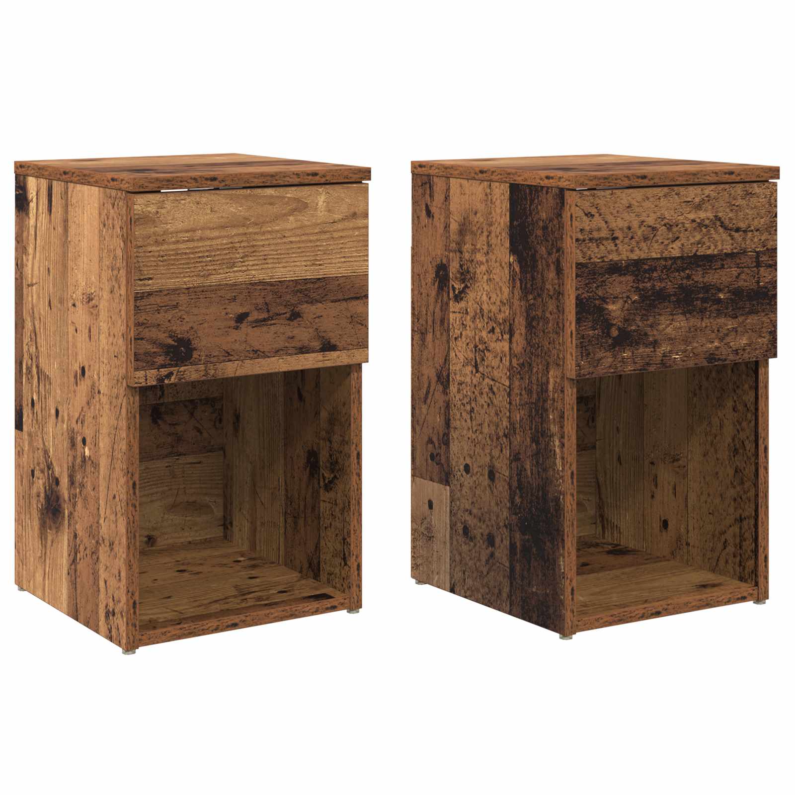 Ντουλάπι κρεβατιού 2 pcs Παλαιωμένο ξύλο 29 x 31,5 x 49 εκ - Pakobazaar