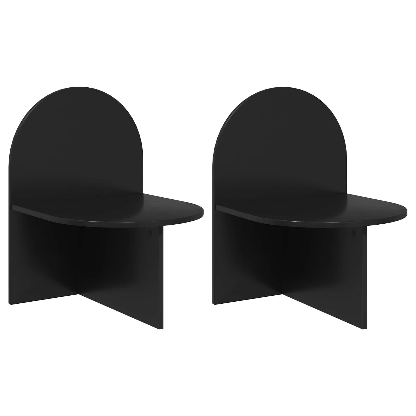 Κομοδίνο 2 pcs Μαύρη Δρυς 48 x 49 x 65 εκ. - Pakobazaar