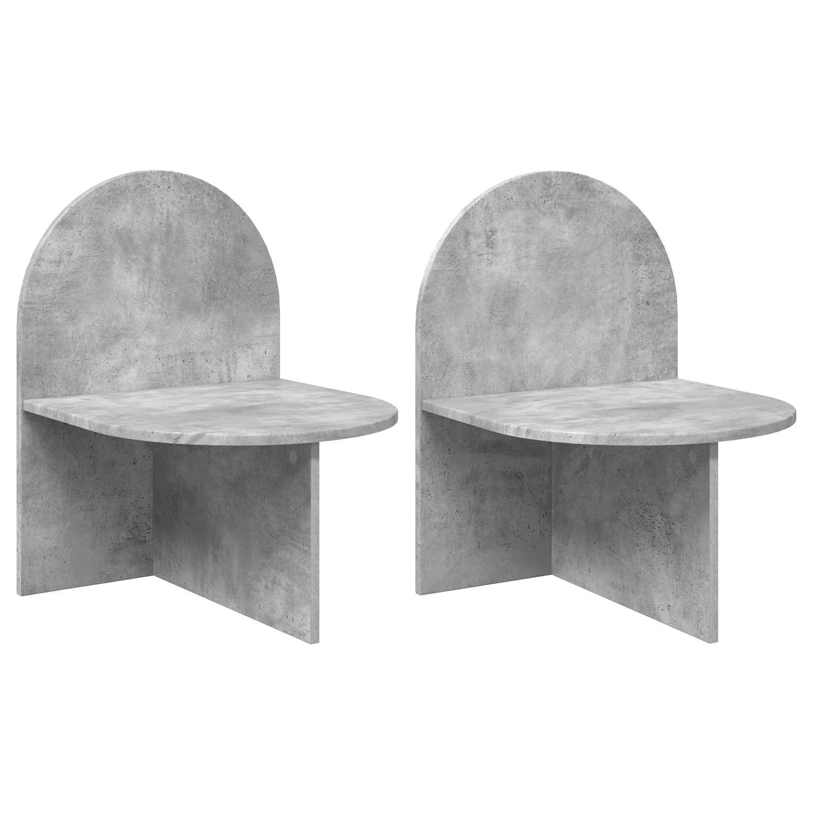 Κομοδίνο 2 pcs Γκρι Σκυροδέματος 48 x 49 x 65 εκ. - Pakobazaar