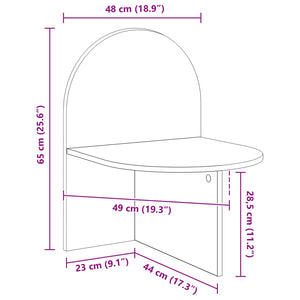 Κομοδίνο 2 pcs Γκρι Σκυροδέματος 48 x 49 x 65 εκ. - Pakobazaar