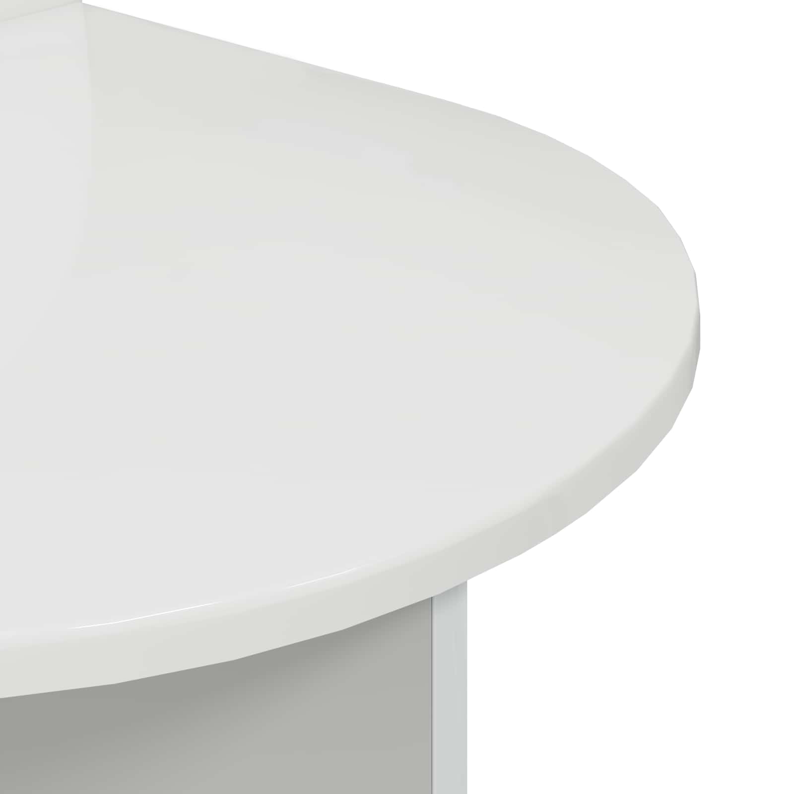 Κομοδίνο 2 pcs Γυαλιστερό Λευκό 48 x 49 x 65 εκ. - Pakobazaar