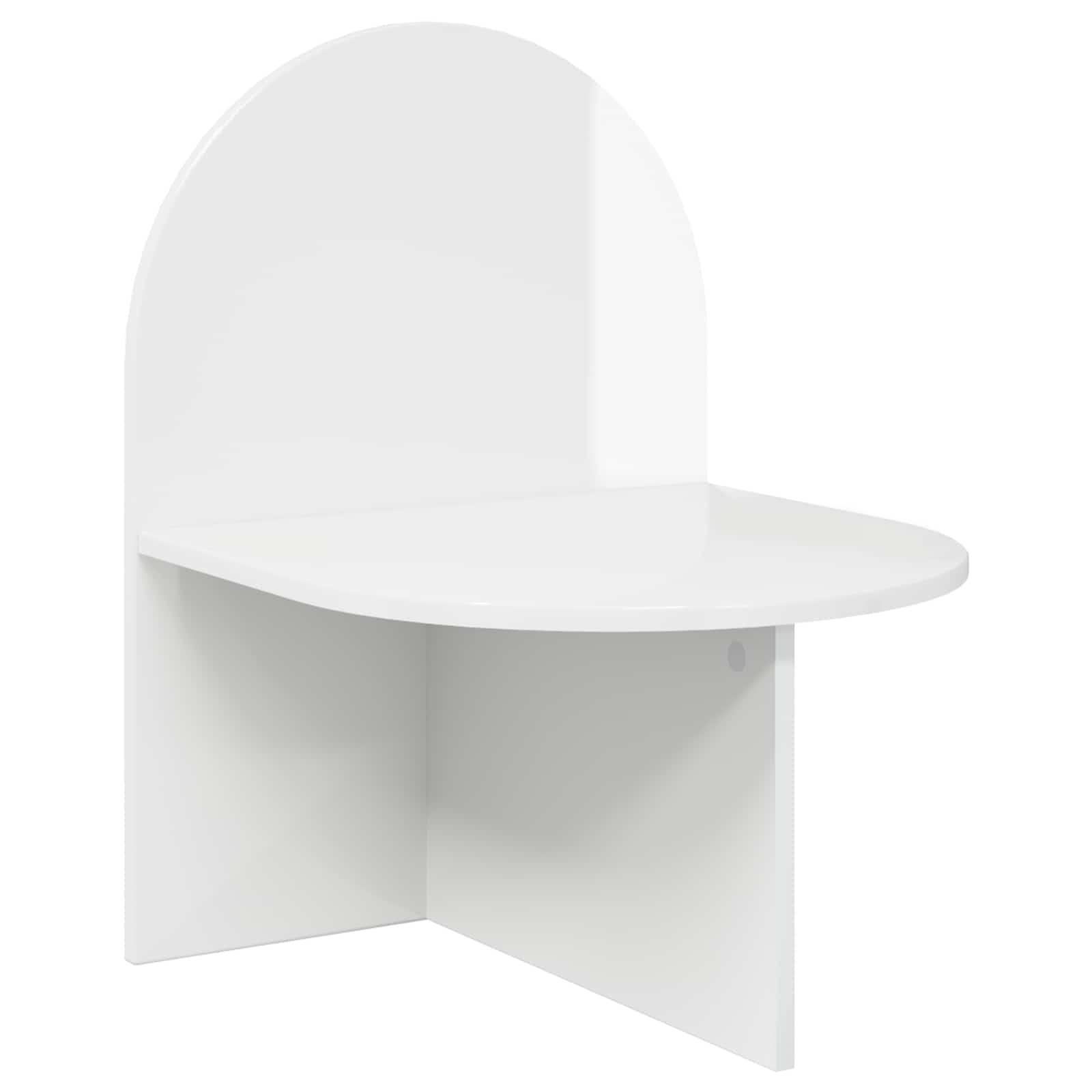 Κομοδίνο 2 pcs Γυαλιστερό Λευκό 48 x 49 x 65 εκ. - Pakobazaar