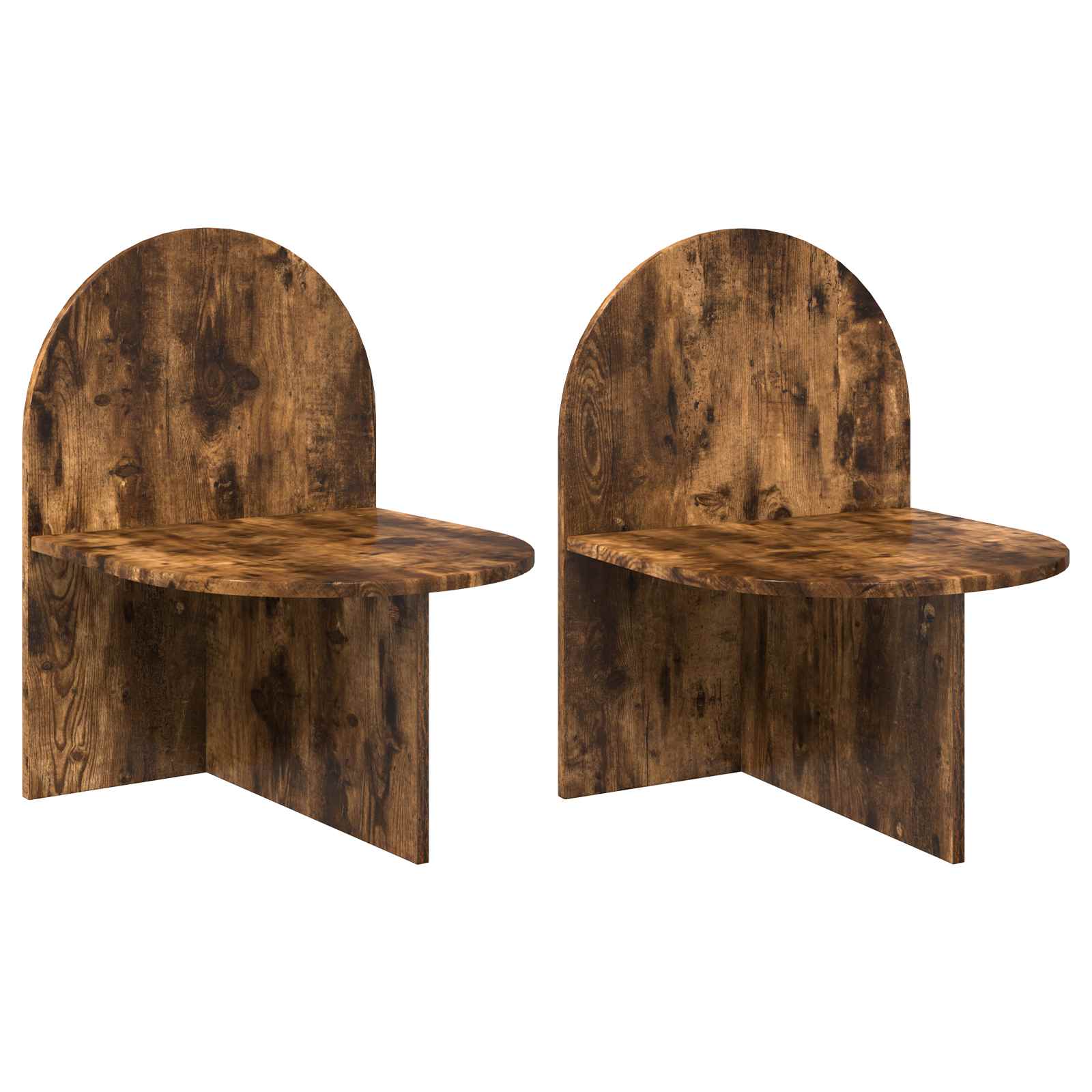 Κομοδίνο 2 pcs Καπνισμένο Ξύλο Δρυός 48 x 49 x 65 εκ. - Pakobazaar