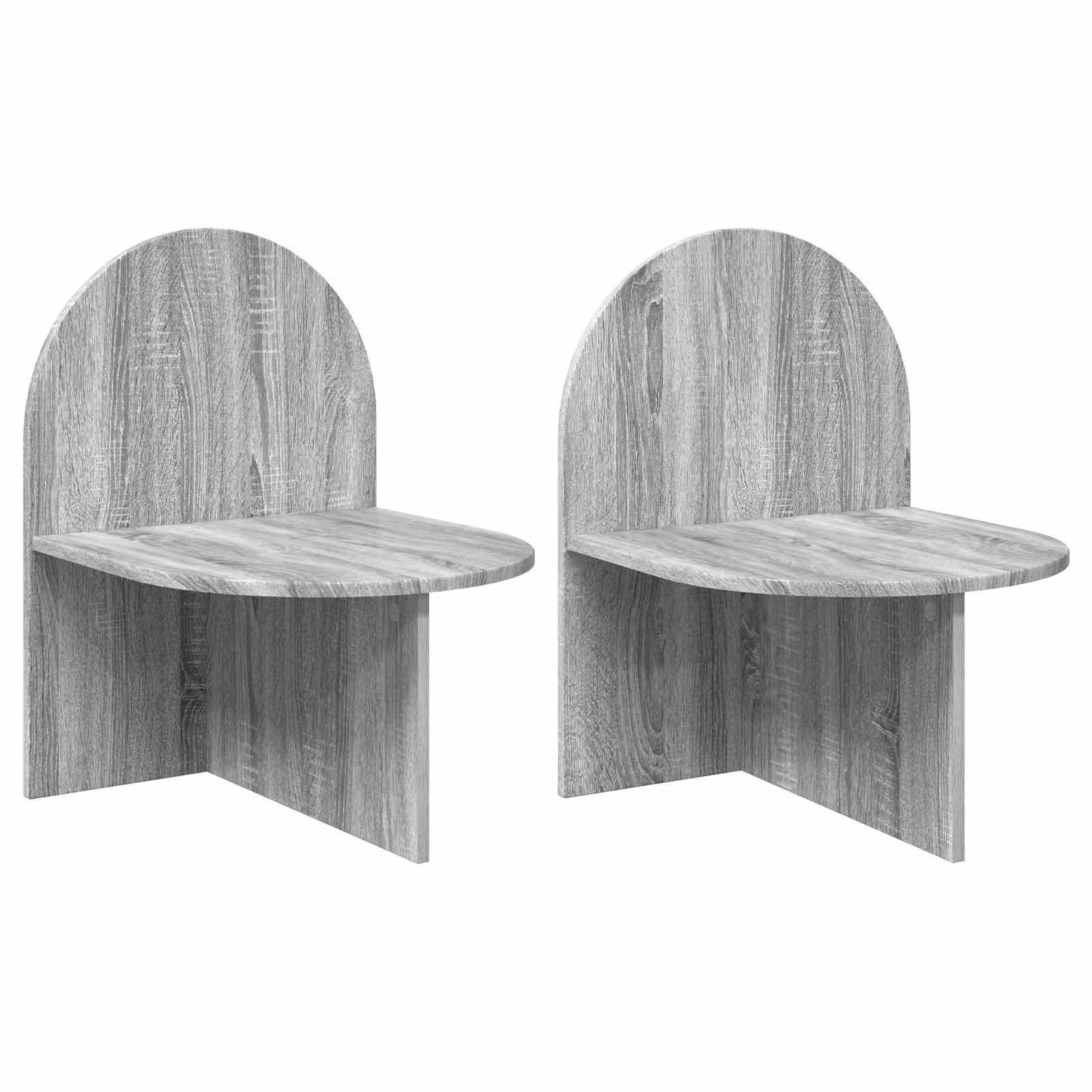 Κομοδίνο 2 pcs Γκρι Sonoma 48 x 49 x 65 εκ. - Pakobazaar