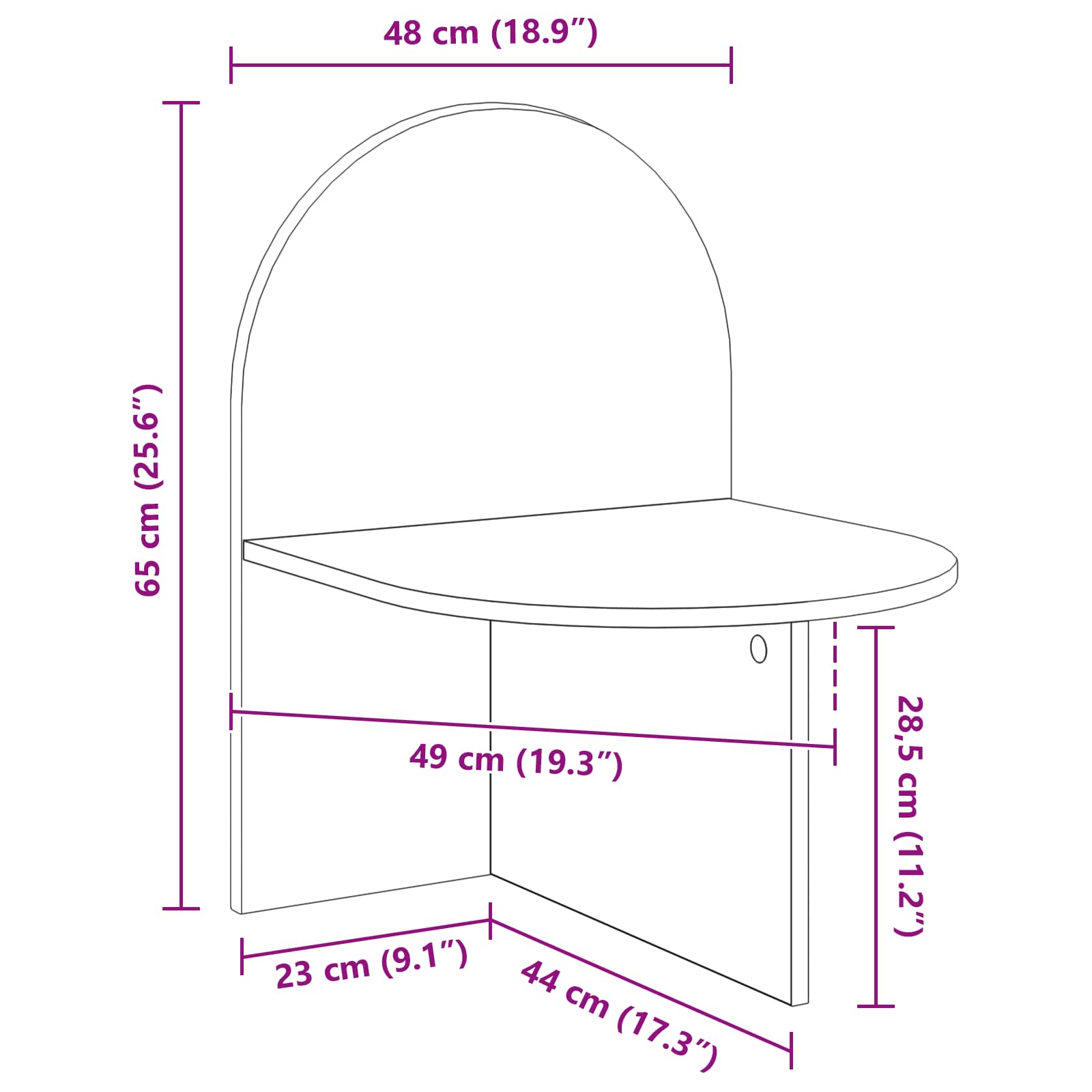 Κομοδίνο 2 pcs Παλαιωμένο ξύλο 48 x 49 x 65 εκ. - Pakobazaar