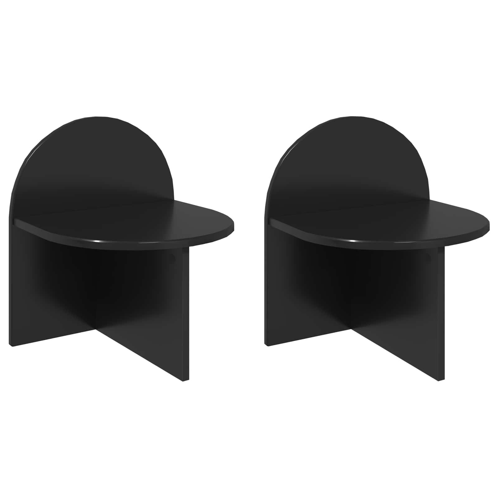 Κομοδίνο 2 pcs Μαύρη Δρυς 40 x 35,5 x 45,5 εκ. - Pakobazaar