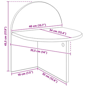 Κομοδίνο Sonoma Δρυς 40 x 35,5 x 45,5 εκ. - Pakobazaar