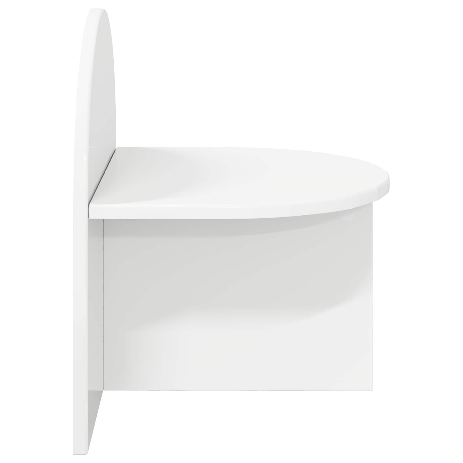 Κομοδίνο Γυαλιστερό Λευκό 40 x 35,5 x 45,5 εκ. - Pakobazaar