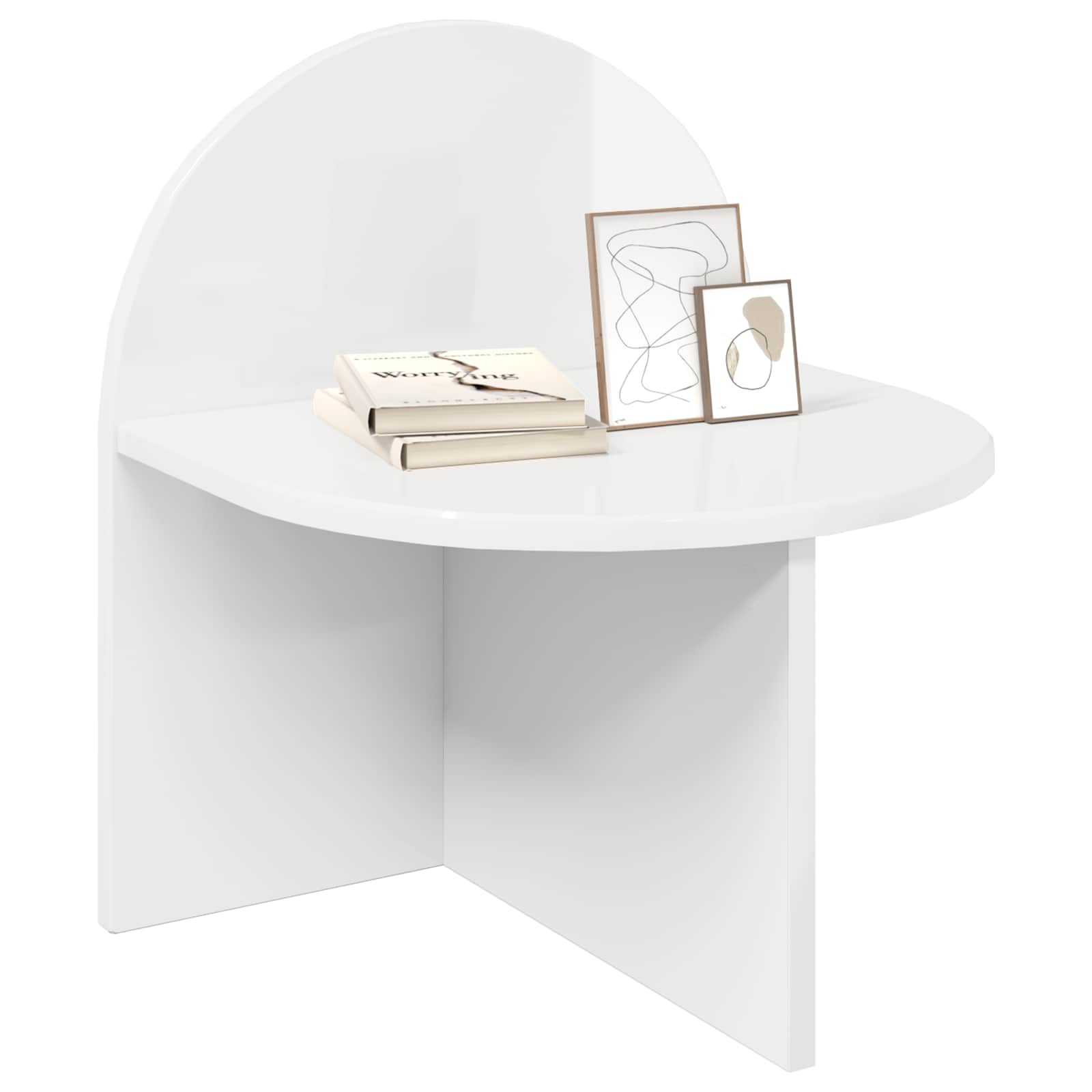 Κομοδίνο 2 pcs Γυαλιστερό Λευκό 40 x 35,5 x 45,5 εκ. - Pakobazaar