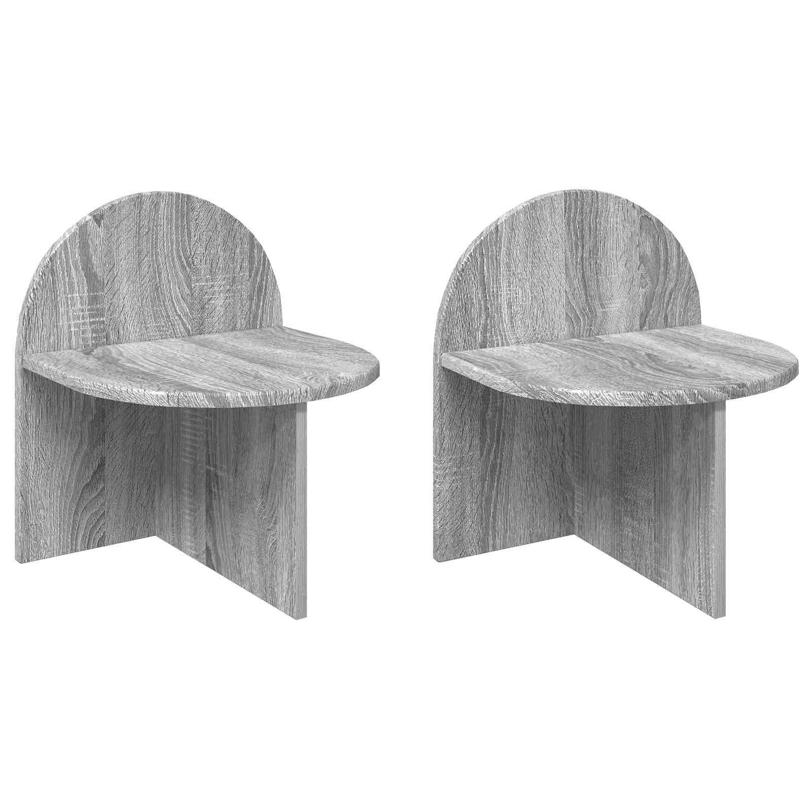 Κομοδίνο 2 pcs Γκρι Sonoma 40 x 35,5 x 45,5 εκ. - Pakobazaar