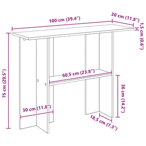 Τραπέζι κονσόλας Artisan Δρυς 100 x 30 x 75 εκ - Pakobazaar