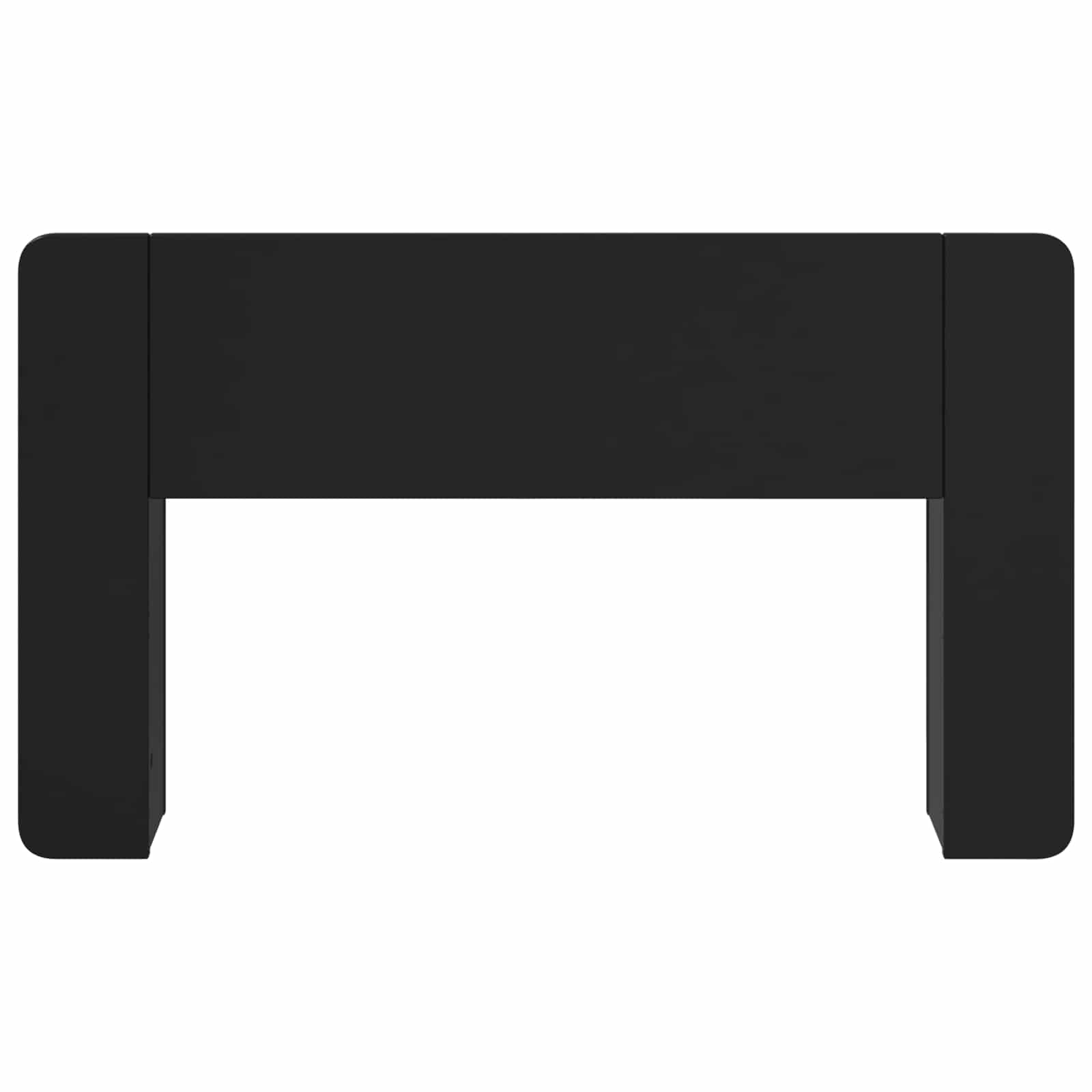 Κρεβάτι με Κεφαλάρι με αποθήκευση Μαύρο 135 x 18,5 x 80 εκ - Pakobazaar