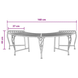Παγκάκι Δέντρου 4-Αριθμός καθισμάτων 160 x 80 x 44 cm Ατσάλι - Pakobazaar