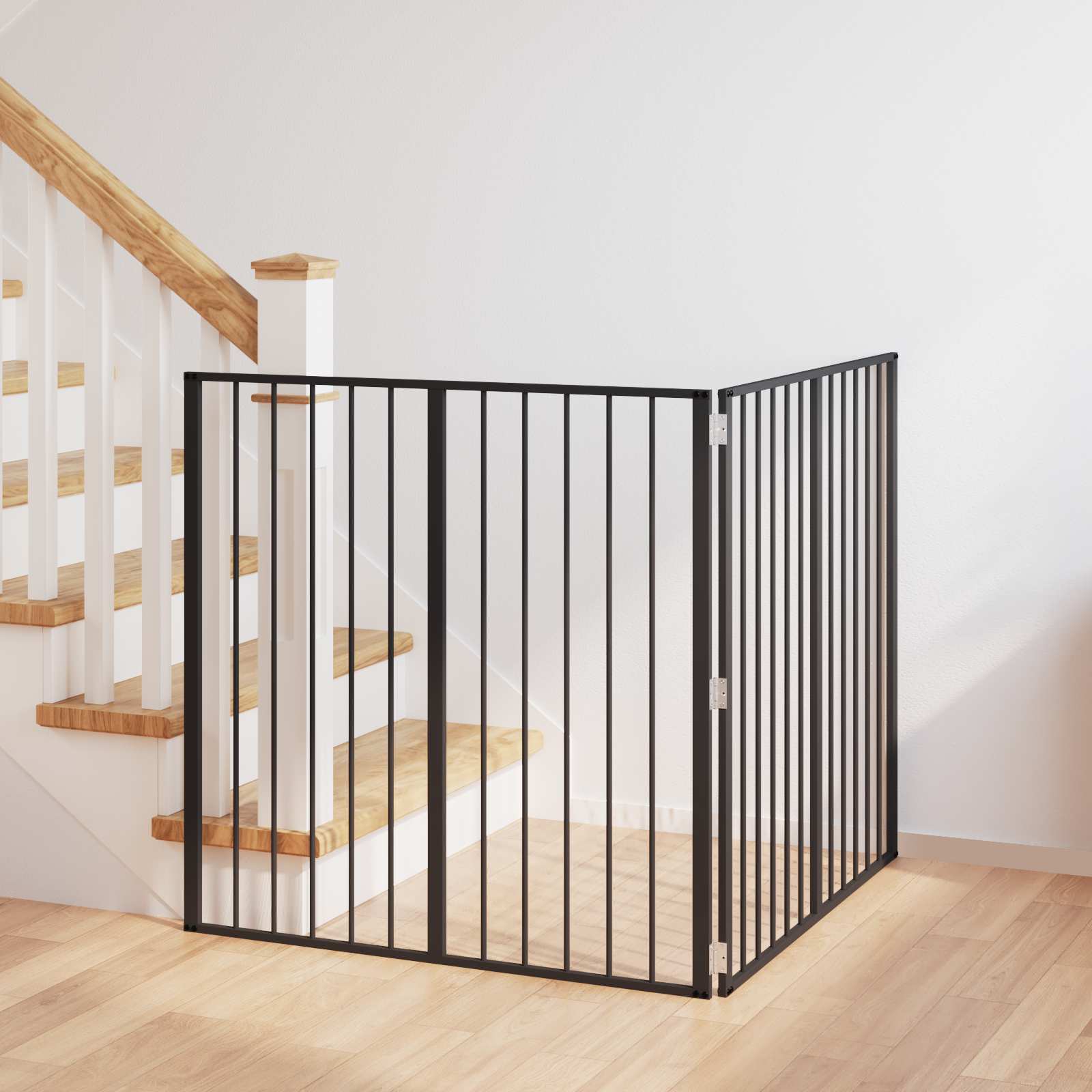 Πόρτα Σκύλου 2 pcs Μαύρο 100 x 100 cm Επικαλυμμένος Χάλυβας - Pakobazaar