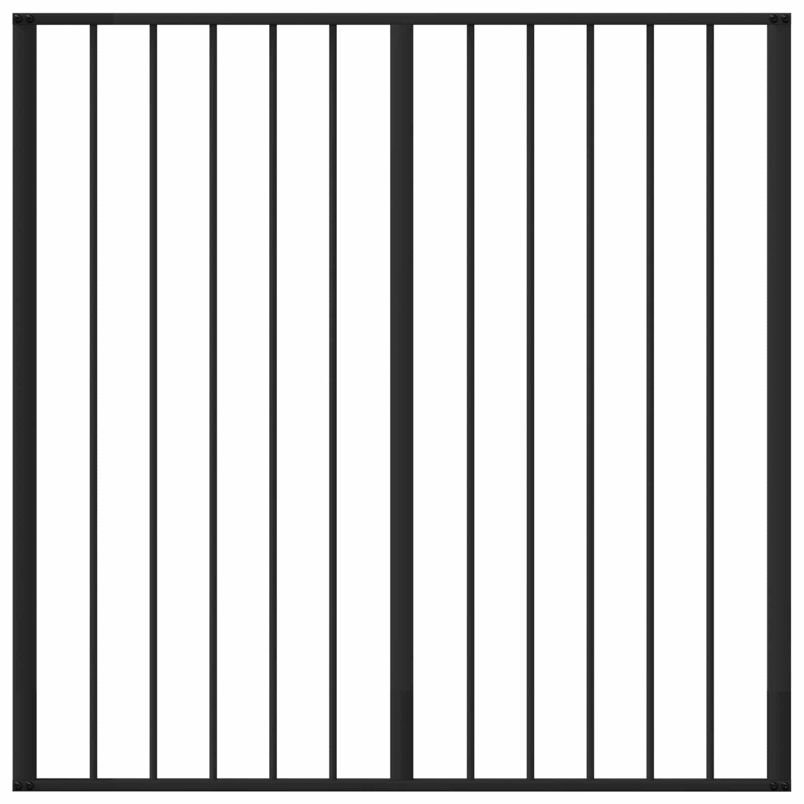 Πόρτα Σκύλου 4 pcs Μαύρο 100 x 100 cm Επικαλυμμένος Χάλυβας - Pakobazaar