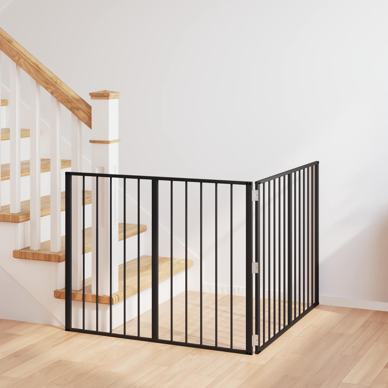 Πόρτα Σκύλου 2 pcs Μαύρο 100 x 80 cm Επικαλυμμένος Χάλυβας - Pakobazaar