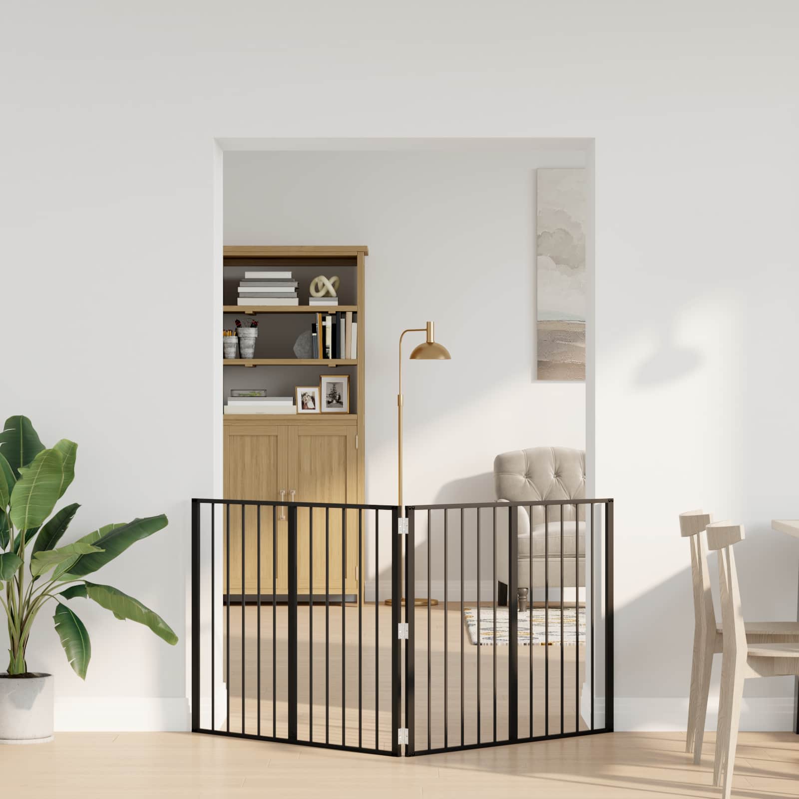 Πόρτα Σκύλου 2 pcs Μαύρο 100 x 80 cm Επικαλυμμένος Χάλυβας - Pakobazaar