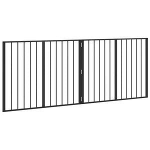 Πόρτα Σκύλου 2 pcs Μαύρο 100 x 80 cm Επικαλυμμένος Χάλυβας - Pakobazaar