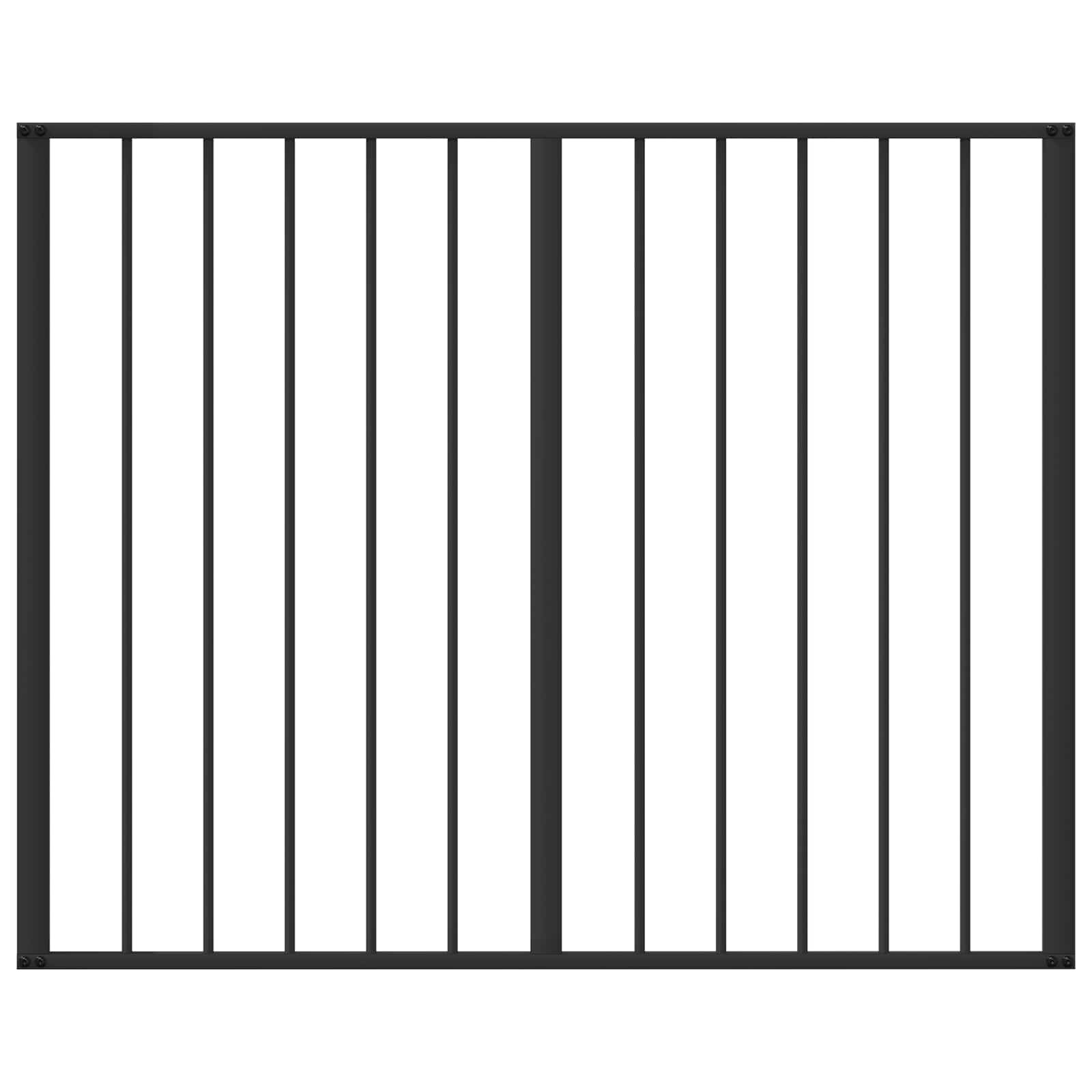 Πόρτα Σκύλου 4 pcs Μαύρο 100 x 80 cm Επικαλυμμένος Χάλυβας - Pakobazaar