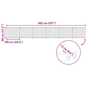 Πόρτα Σκύλου 6 pcs Μαύρο 100 x 80 cm Επικαλυμμένος Χάλυβας - Pakobazaar