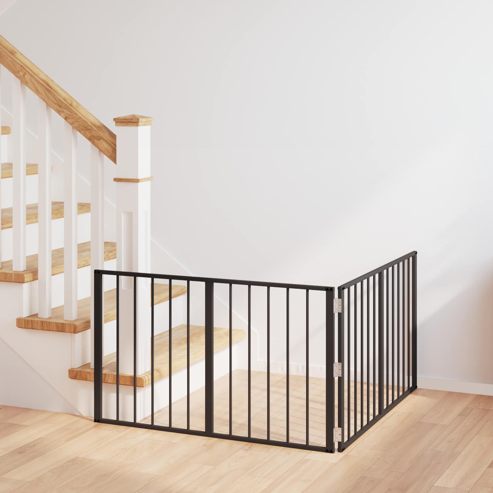Πόρτα Σκύλου 2 pcs Μαύρο 100 x 60 cm Επικαλυμμένος Χάλυβας - Pakobazaar