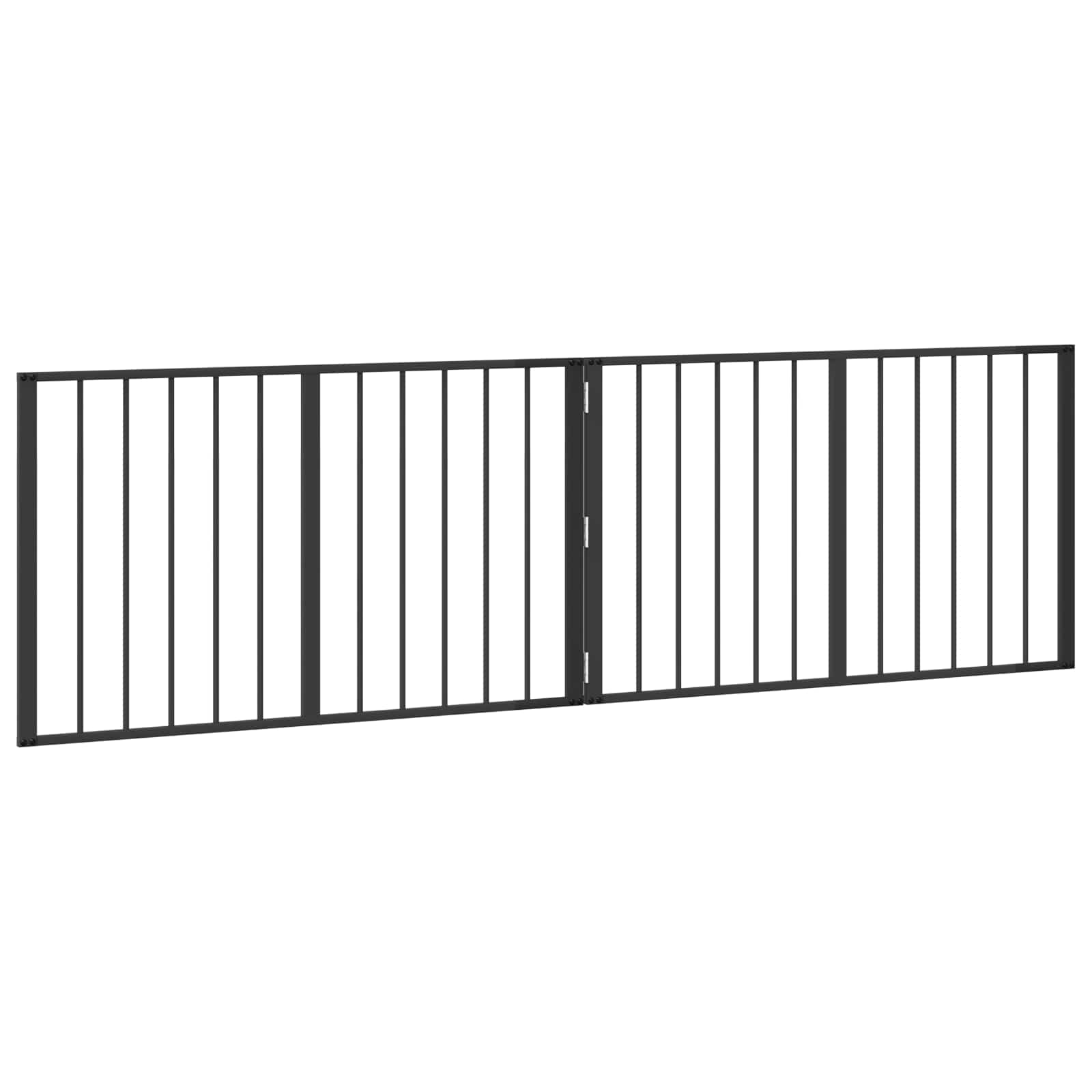 Πόρτα Σκύλου 2 pcs Μαύρο 100 x 60 cm Επικαλυμμένος Χάλυβας - Pakobazaar