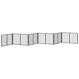 Πόρτα Σκύλου 6 pcs Μαύρο 100 x 60 cm Επικαλυμμένος Χάλυβας - Pakobazaar