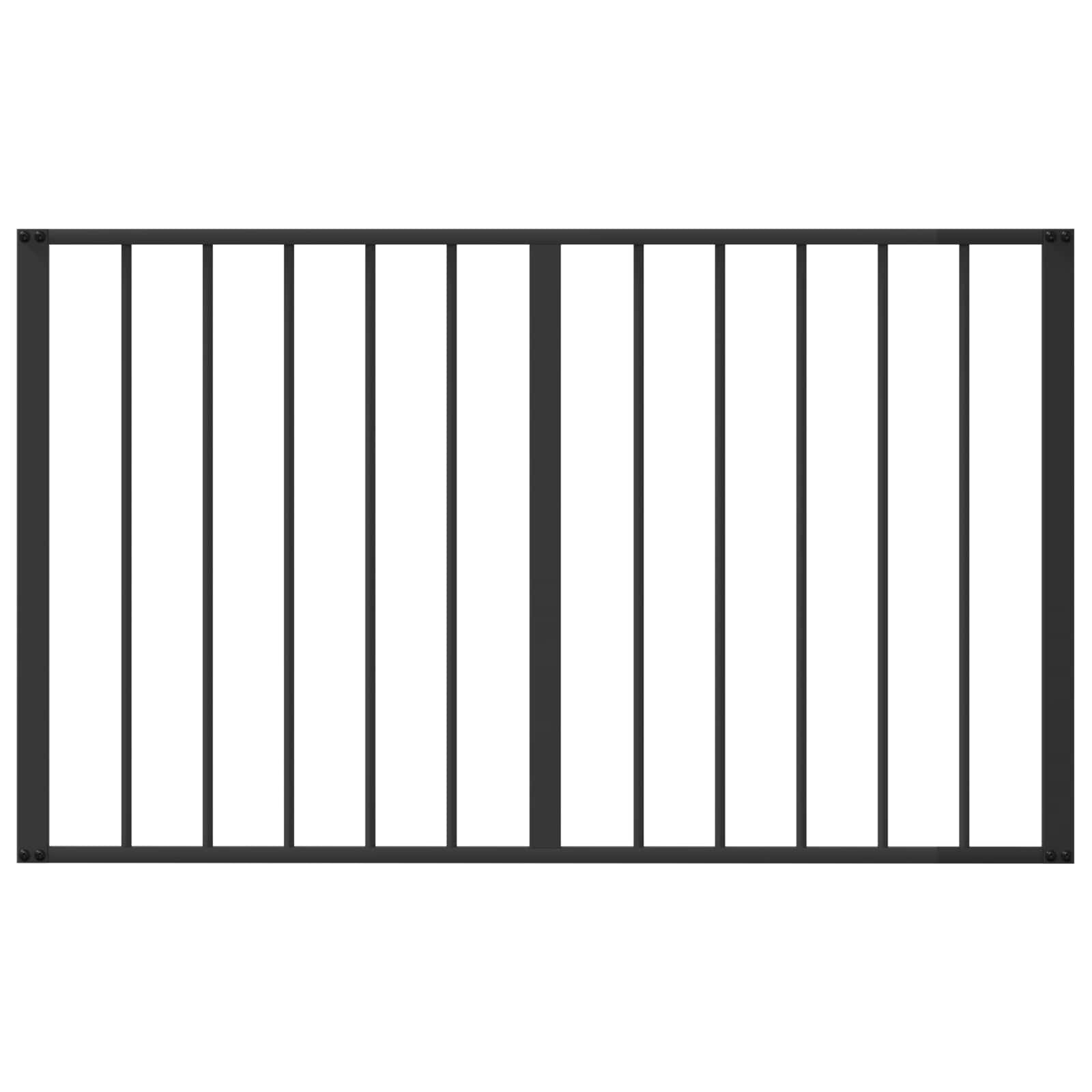 Πόρτα Σκύλου 8 pcs Μαύρο 100 x 60 cm Επικαλυμμένος Χάλυβας - Pakobazaar