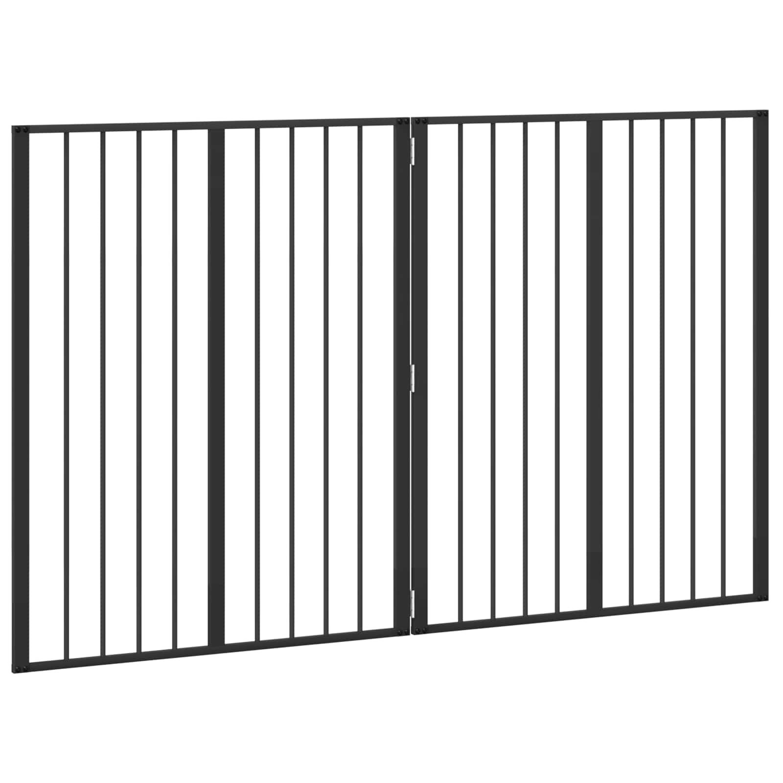 Πόρτα Σκύλου 2 pcs Μαύρο 80 x 100 cm Επικαλυμμένος Χάλυβας - Pakobazaar