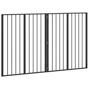 Πόρτα Σκύλου 2 pcs Μαύρο 80 x 100 cm Επικαλυμμένος Χάλυβας - Pakobazaar