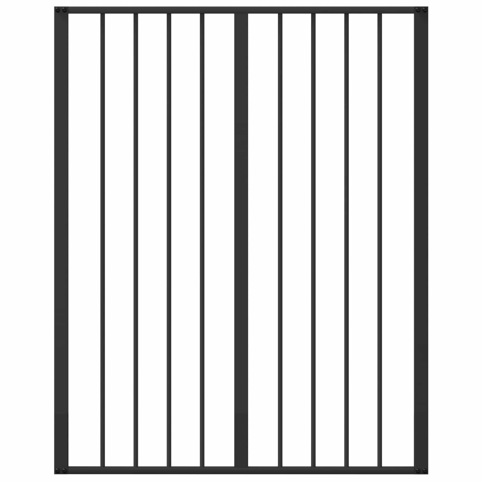 Πόρτα Σκύλου 4 pcs Μαύρο 80 x 100 cm Επικαλυμμένος Χάλυβας - Pakobazaar