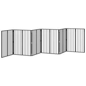 Πόρτα Σκύλου 6 pcs Μαύρο 80 x 100 cm Επικαλυμμένος Χάλυβας - Pakobazaar