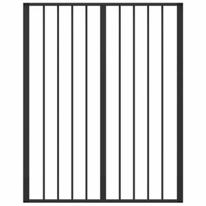 Πόρτα Σκύλου 6 pcs Μαύρο 80 x 100 cm Επικαλυμμένος Χάλυβας - Pakobazaar