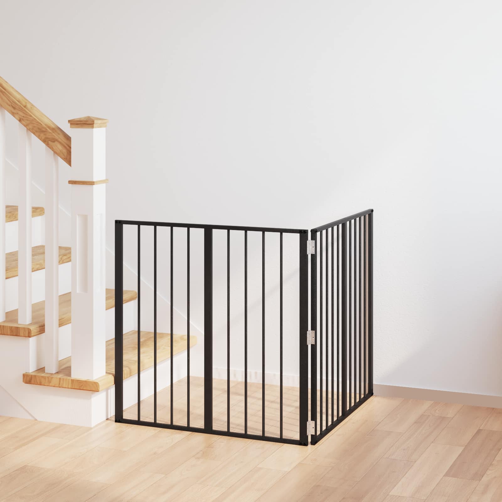 Πόρτα Σκύλου 2 pcs Μαύρο 80 x 80 cm Επικαλυμμένος Χάλυβας - Pakobazaar