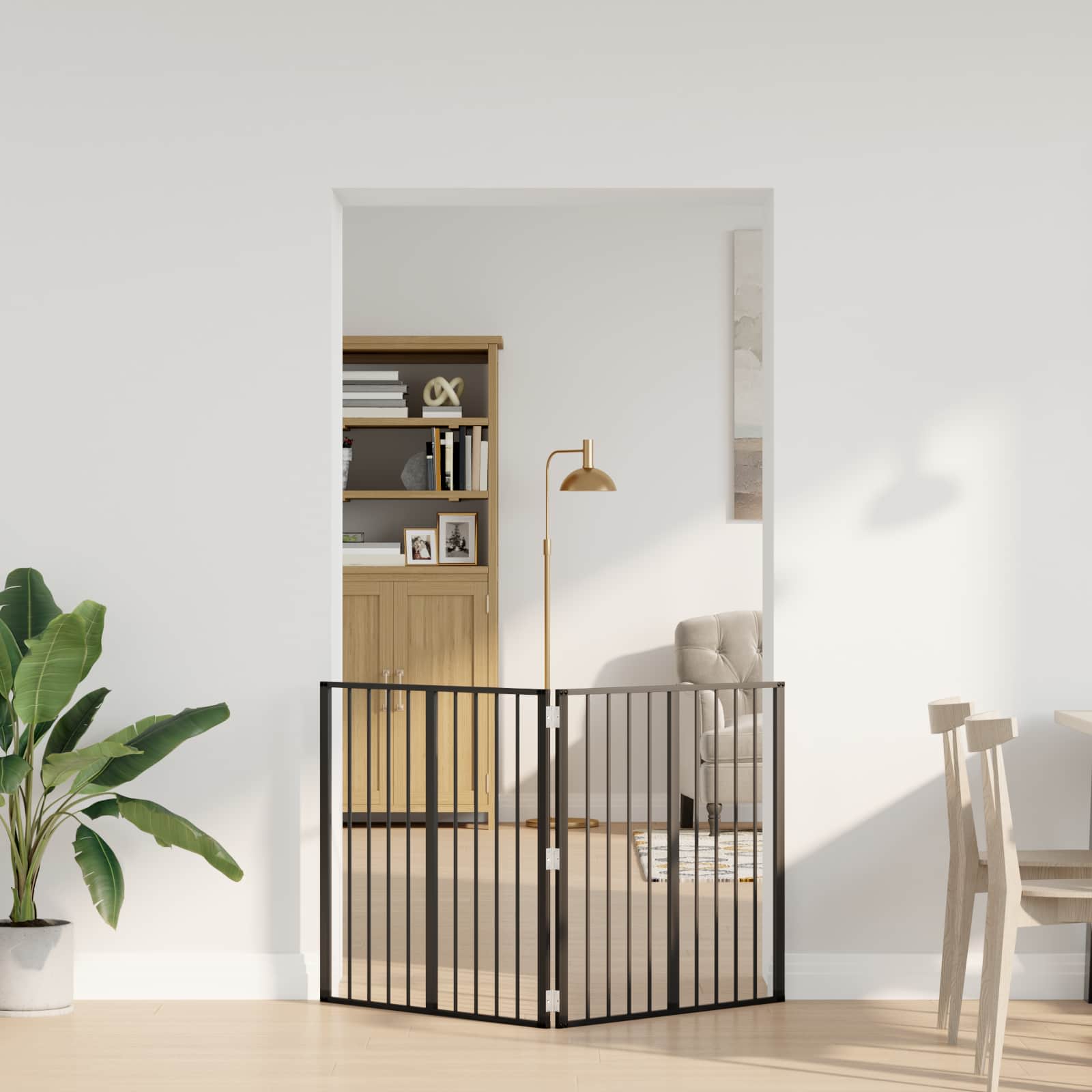Πόρτα Σκύλου 2 pcs Μαύρο 80 x 80 cm Επικαλυμμένος Χάλυβας - Pakobazaar