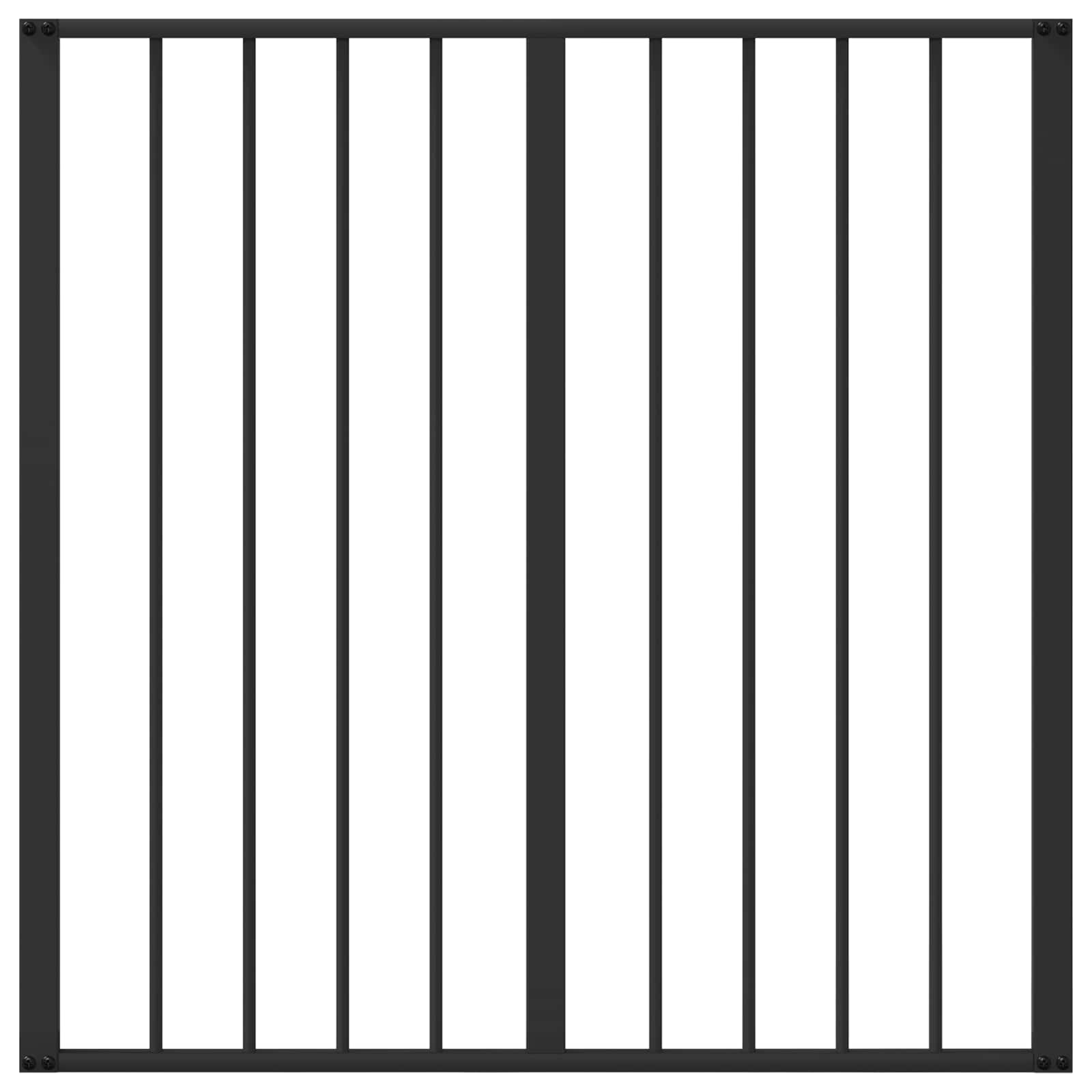 Πόρτα Σκύλου 8 pcs Μαύρο 80 x 80 cm Επικαλυμμένος Χάλυβας - Pakobazaar