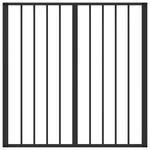 Πόρτα Σκύλου 8 pcs Μαύρο 80 x 80 cm Επικαλυμμένος Χάλυβας - Pakobazaar
