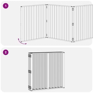 Πόρτα Σκύλου 8 pcs Μαύρο 80 x 80 cm Επικαλυμμένος Χάλυβας - Pakobazaar