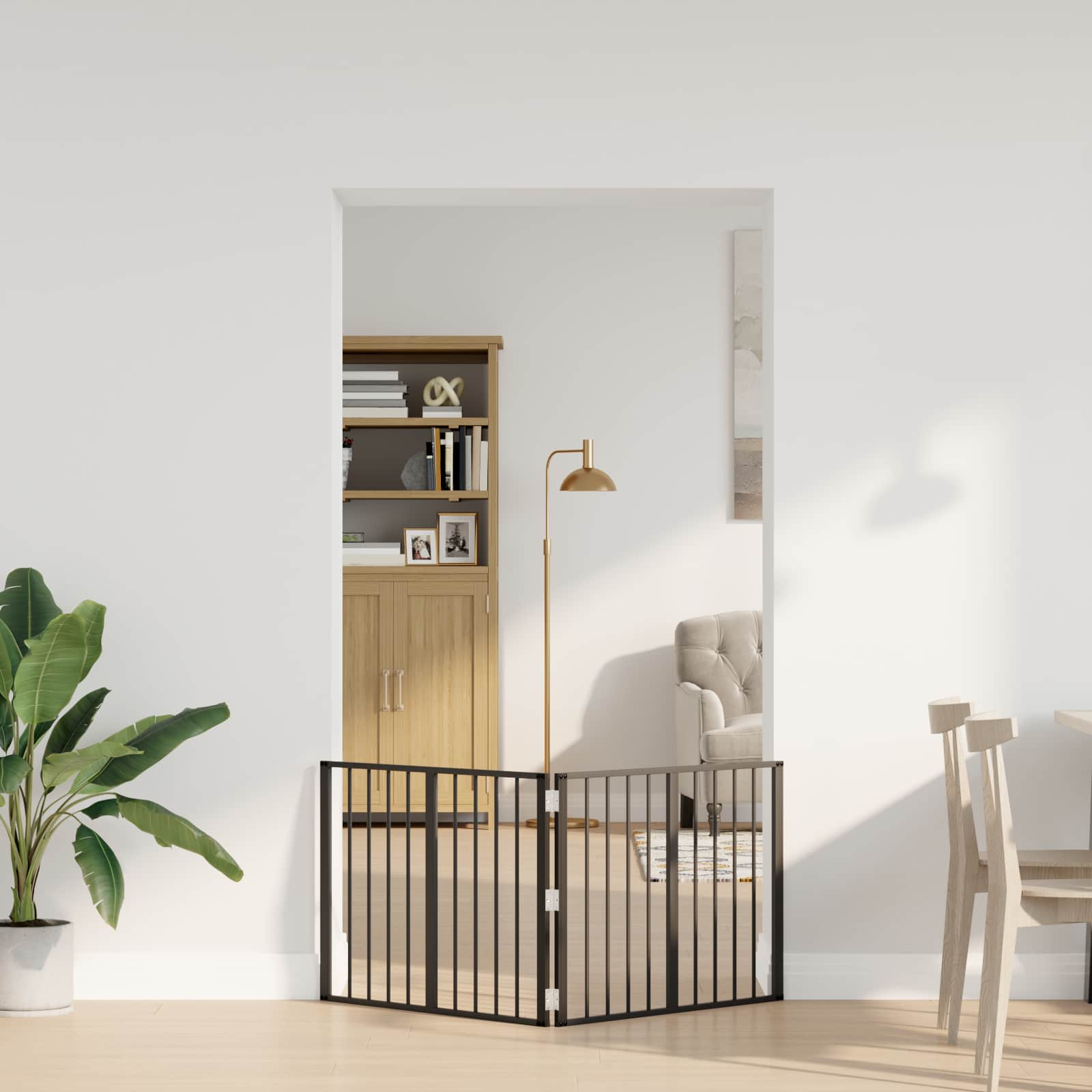 Πόρτα Σκύλου 2 pcs Μαύρο 80 x 60 cm Επικαλυμμένος Χάλυβας - Pakobazaar