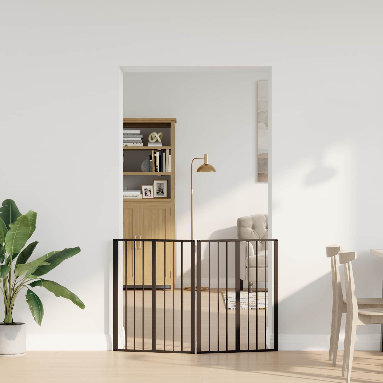 Πόρτα Σκύλου 2 pcs Μαύρο 60 x 80 cm Επικαλυμμένος Χάλυβας - Pakobazaar