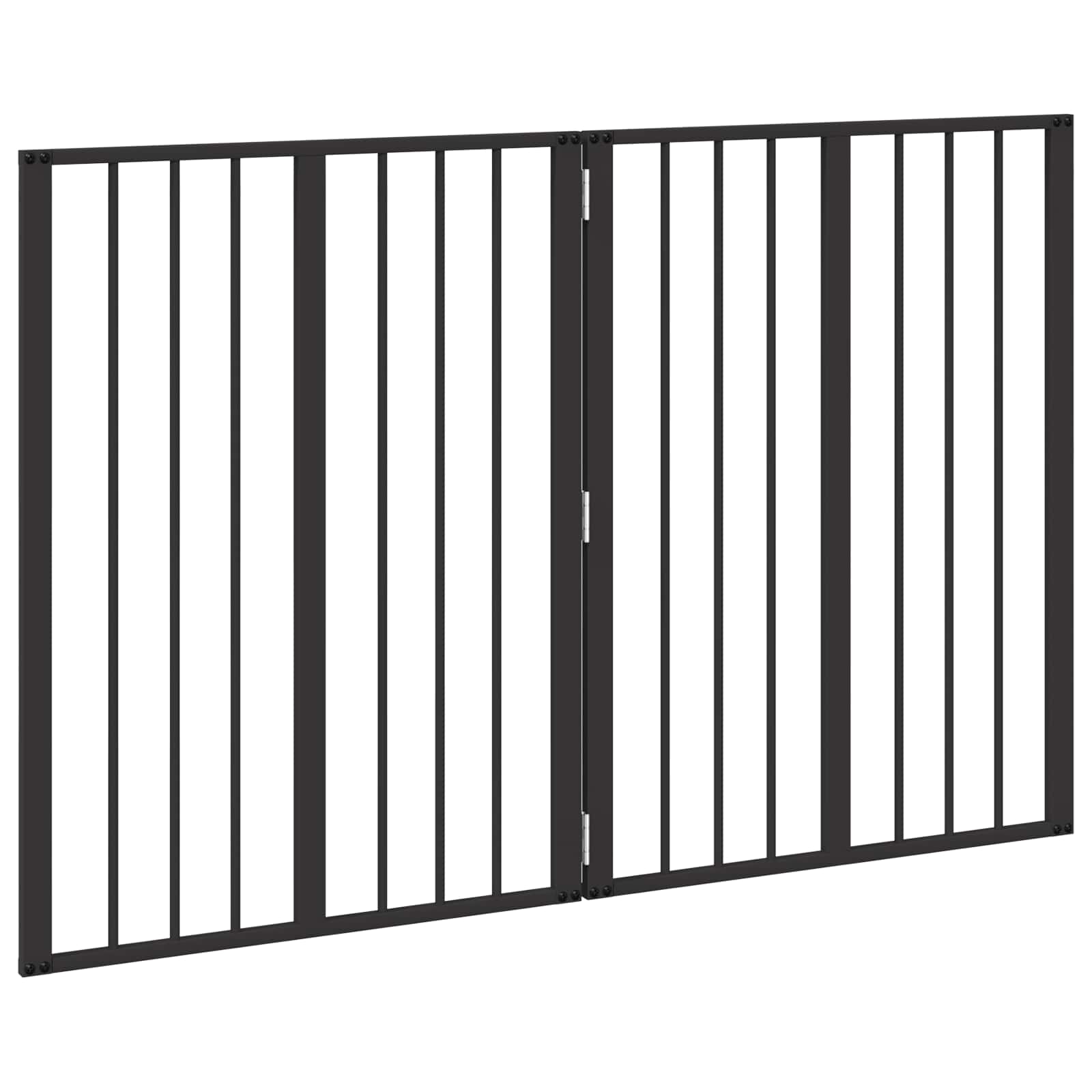 Πόρτα Σκύλου 2 pcs Μαύρο 60 x 80 cm Επικαλυμμένος Χάλυβας - Pakobazaar
