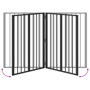 Πόρτα Σκύλου 2 pcs Μαύρο 60 x 80 cm Επικαλυμμένος Χάλυβας - Pakobazaar